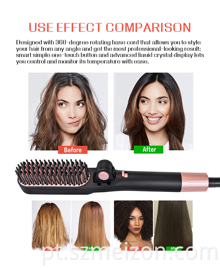 professional electric fast hair straightener brush